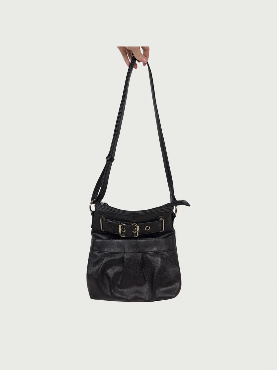 Classic Black Leather Crossbody Bag